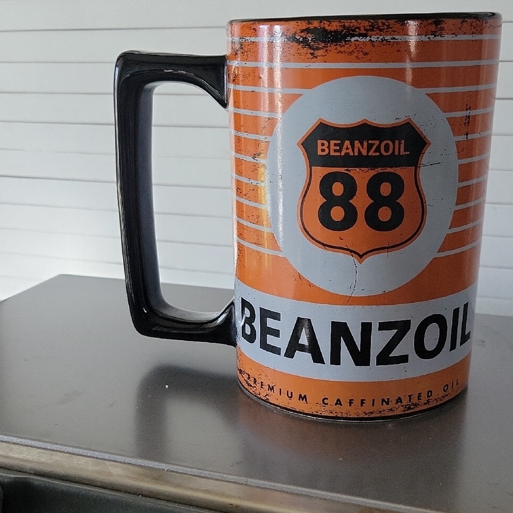 Mannys Garage Beanzoil Orange and Black Coffee Mug - Picture 16 of 16